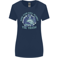 Offensive Turtle Environment Climate Change Womens Wider Cut T-Shirt Navy Blue