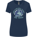 Offensive Turtle Environment Climate Change Womens Wider Cut T-Shirt Navy Blue