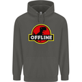 Offline Funny Gamer Gaming Childrens Kids Hoodie Storm Grey