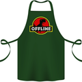Offline Funny Gamer Gaming Cotton Apron 100% Organic Forest Green