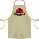 Offline Funny Gamer Gaming Cotton Apron 100% Organic Khaki