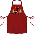 Offline Funny Gamer Gaming Cotton Apron 100% Organic Maroon