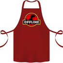 Offline Funny Gamer Gaming Cotton Apron 100% Organic Maroon