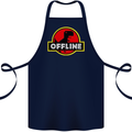 Offline Funny Gamer Gaming Cotton Apron 100% Organic Navy Blue