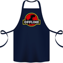 Offline Funny Gamer Gaming Cotton Apron 100% Organic Navy Blue