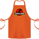 Offline Funny Gamer Gaming Cotton Apron 100% Organic Orange