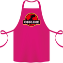 Offline Funny Gamer Gaming Cotton Apron 100% Organic Pink