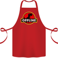 Offline Funny Gamer Gaming Cotton Apron 100% Organic Red