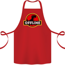 Offline Funny Gamer Gaming Cotton Apron 100% Organic Red
