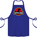 Offline Funny Gamer Gaming Cotton Apron 100% Organic Royal Blue