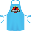 Offline Funny Gamer Gaming Cotton Apron 100% Organic Turquoise