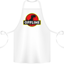 Offline Funny Gamer Gaming Cotton Apron 100% Organic White