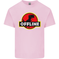 Offline Funny Gamer Gaming Kids T-Shirt Childrens Light Pink