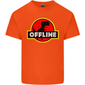 Offline Funny Gamer Gaming Kids T-Shirt Childrens Orange
