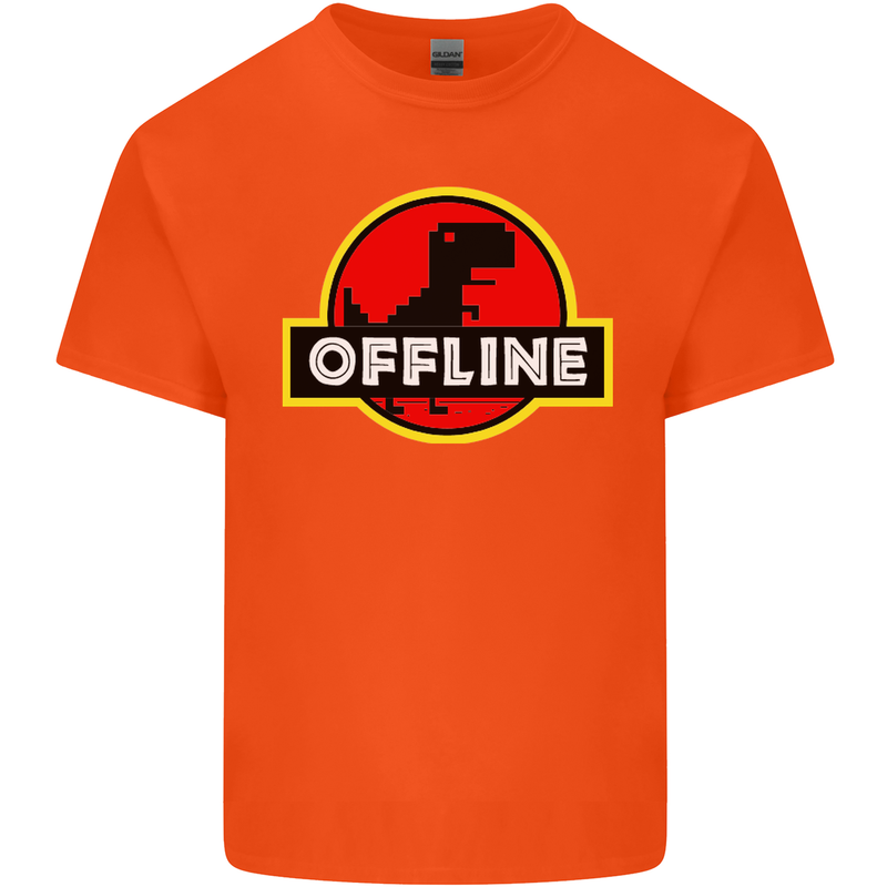 Offline Funny Gamer Gaming Kids T-Shirt Childrens Orange