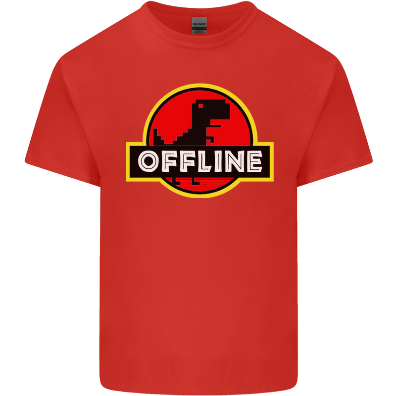 Offline Funny Gamer Gaming Kids T-Shirt Childrens Red