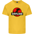 Offline Funny Gamer Gaming Kids T-Shirt Childrens Yellow
