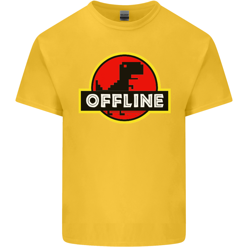 Offline Funny Gamer Gaming Kids T-Shirt Childrens Yellow