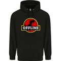 Offline Funny Gamer Gaming Mens 80% Cotton Hoodie Black