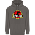 Offline Funny Gamer Gaming Mens 80% Cotton Hoodie Charcoal