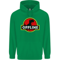 Offline Funny Gamer Gaming Mens 80% Cotton Hoodie Irish Green