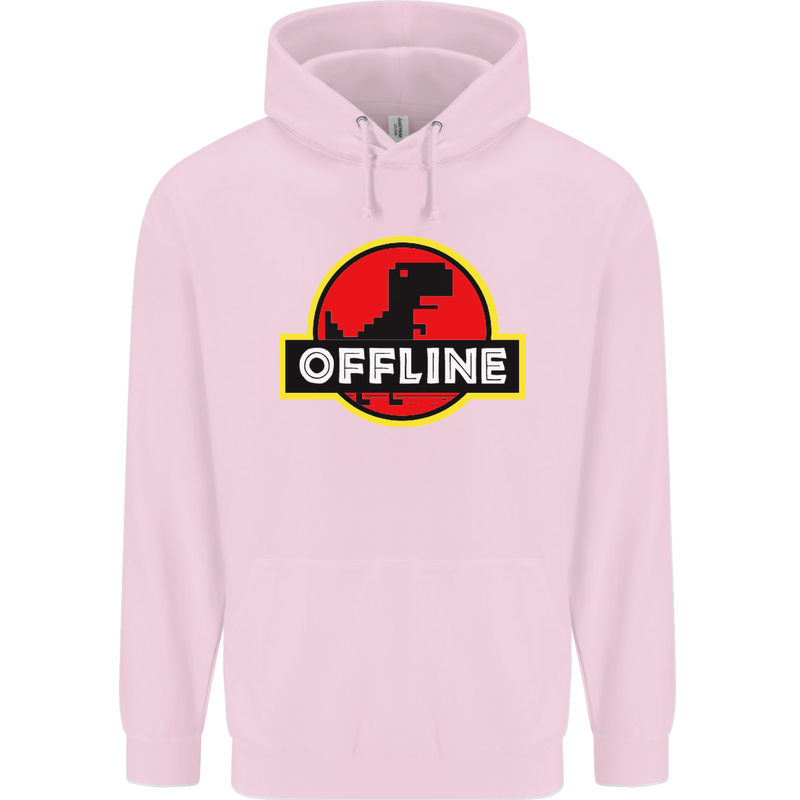 Offline Funny Gamer Gaming Mens 80% Cotton Hoodie Light Pink