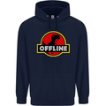 Offline Funny Gamer Gaming Mens 80% Cotton Hoodie Navy Blue