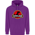 Offline Funny Gamer Gaming Mens 80% Cotton Hoodie Purple
