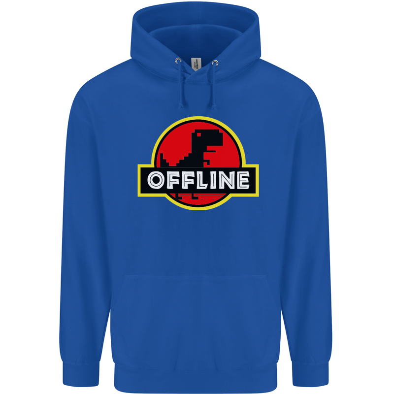Offline Funny Gamer Gaming Mens 80% Cotton Hoodie Royal Blue