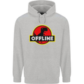 Offline Funny Gamer Gaming Mens 80% Cotton Hoodie Sports Grey