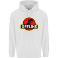 Offline Funny Gamer Gaming Mens 80% Cotton Hoodie White