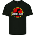 Offline Funny Gamer Gaming Mens Cotton T-Shirt Tee Top Black