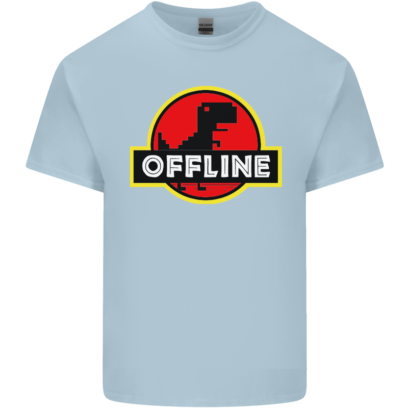 Offline Funny Gamer Gaming Mens Cotton T-Shirt Tee Top Light Blue