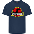 Offline Funny Gamer Gaming Mens Cotton T-Shirt Tee Top Navy Blue