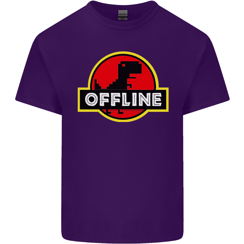 Offline Funny Gamer Gaming Mens Cotton T-Shirt Tee Top Purple