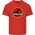 Offline Funny Gamer Gaming Mens Cotton T-Shirt Tee Top Red