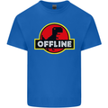 Offline Funny Gamer Gaming Mens Cotton T-Shirt Tee Top Royal Blue