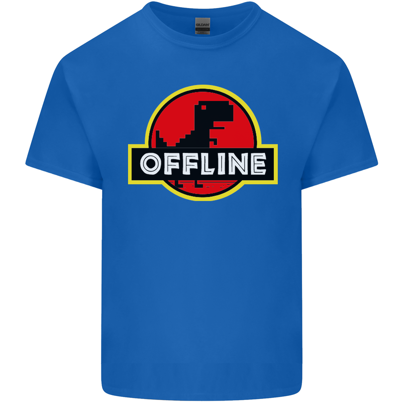 Offline Funny Gamer Gaming Mens Cotton T-Shirt Tee Top Royal Blue