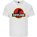 Offline Funny Gamer Gaming Mens Cotton T-Shirt Tee Top White