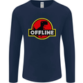 Offline Funny Gamer Gaming Mens Long Sleeve T-Shirt Navy Blue