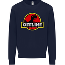 Offline Funny Gamer Gaming Mens Sweatshirt Jumper Navy Blue