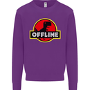 Offline Funny Gamer Gaming Mens Sweatshirt Jumper Purple