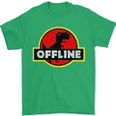 Offline Funny Gamer Gaming Mens T-Shirt Cotton Gildan Irish Green