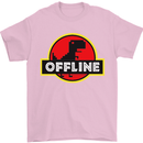 Offline Funny Gamer Gaming Mens T-Shirt Cotton Gildan Light Pink