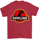 Offline Funny Gamer Gaming Mens T-Shirt Cotton Gildan Red