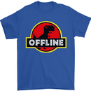 Offline Funny Gamer Gaming Mens T-Shirt Cotton Gildan Royal Blue