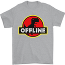Offline Funny Gamer Gaming Mens T-Shirt Cotton Gildan Sports Grey