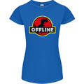 Offline Funny Gamer Gaming Womens Petite Cut T-Shirt Royal Blue