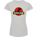 Offline Funny Gamer Gaming Womens Petite Cut T-Shirt Sports Grey