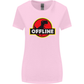 Offline Funny Gamer Gaming Womens Wider Cut T-Shirt Light Pink